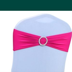 MDS Pack of 25 Spandex Chair Sashes Bow sash Elastic Chair Bands Ties